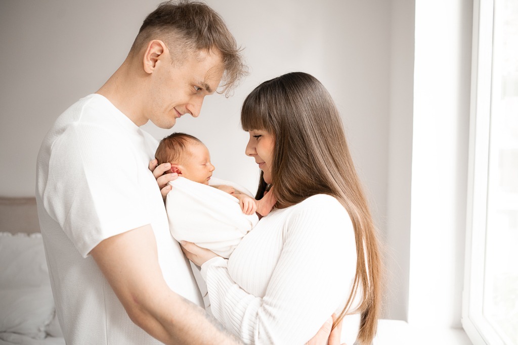 Sesja noworodkowa Łucji w studio Dominiki i Michała 5 - sesja noworodkowa Milanowek 1